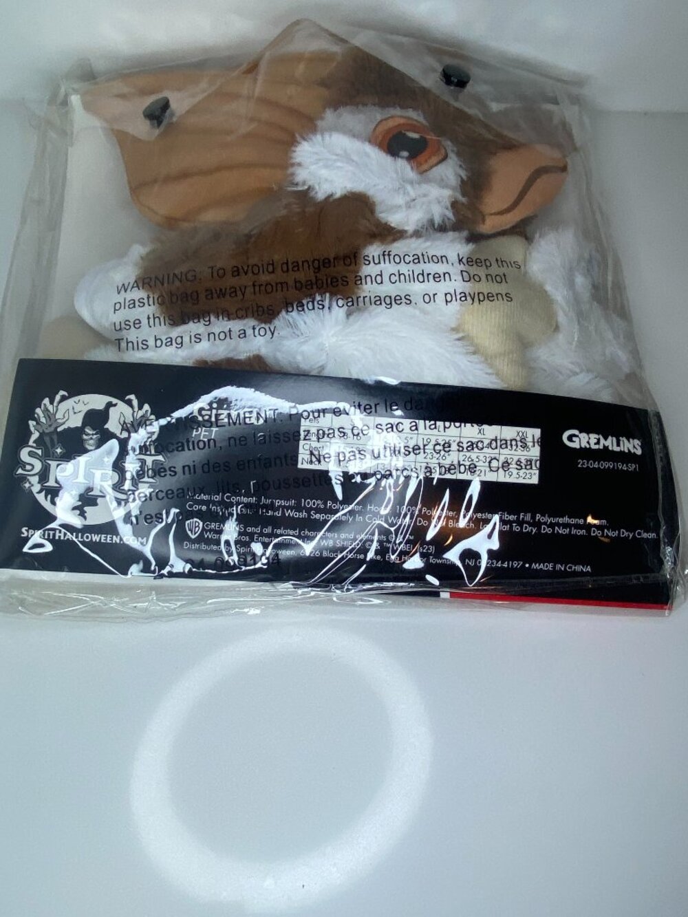 Spirit Halloween Gremlins Gizmo Dog Costume Small 11–17 lb Mogwai - Picture 7 of 7